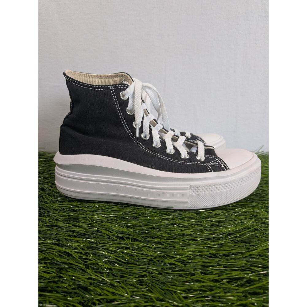 Converse All Star Move Platform Shoes Womens Size 8 Black Sneakers Chuck Taylor - Picture 2 of 13